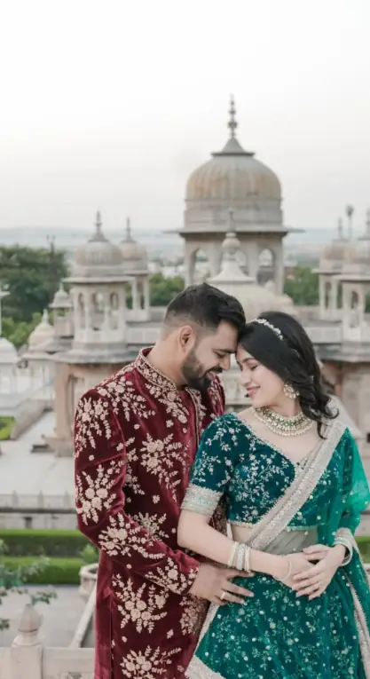Candid moment during a pre wedding photoshoot in Jaipur