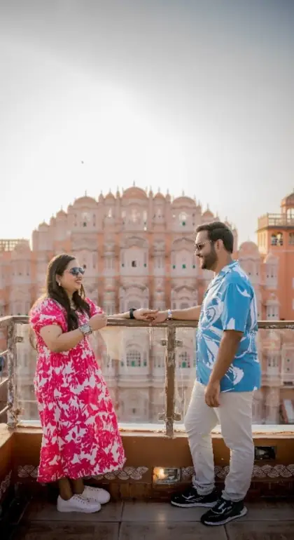 Heritage backdrop couple frame, Jaipur